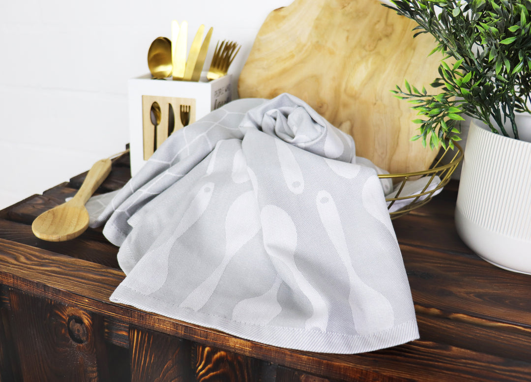 6er Geschirrtücher-Set "Kiss the Cook" (6x 50x70cm)