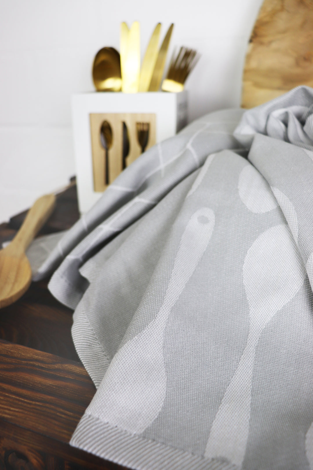 6er Geschirrtücher-Set "Kiss the Cook" (6x 50x70cm)