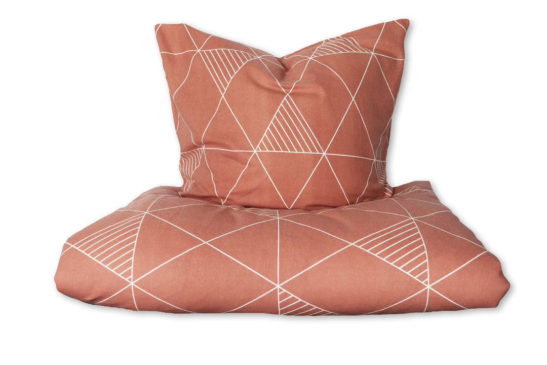 Bettwäsche Flanell - Modern Geometrics - Terrakotta
