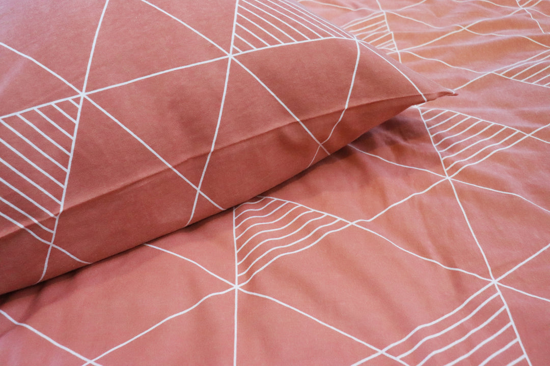 Bettwäsche Flanell - Modern Geometrics - Terrakotta