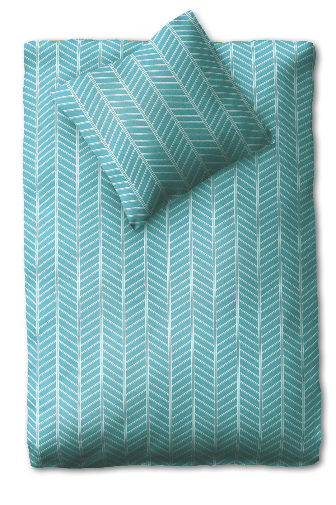 Biber-Bettwäsche - Modern Herringbone - Petrol