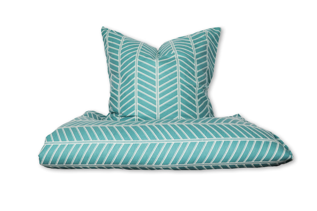 Biber-Bettwäsche - Modern Herringbone - Petrol