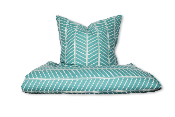 Biber-Bettwäsche - Modern Herringbone - Petrol