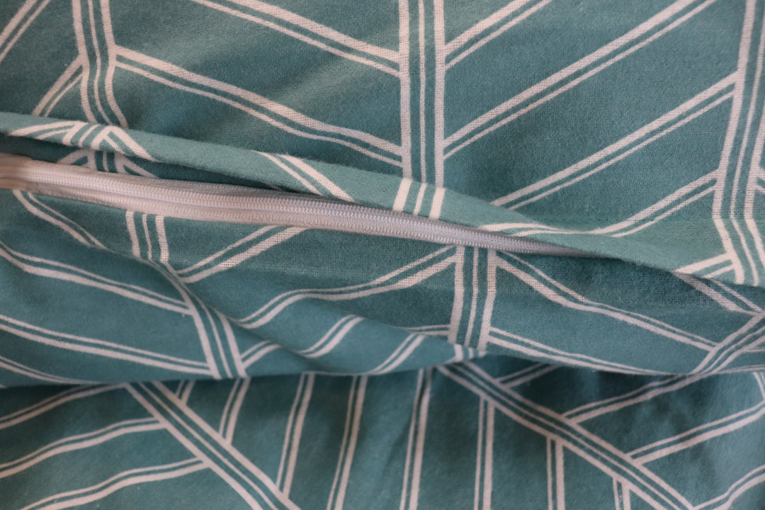 Biber-Bettwäsche - Modern Herringbone - Petrol