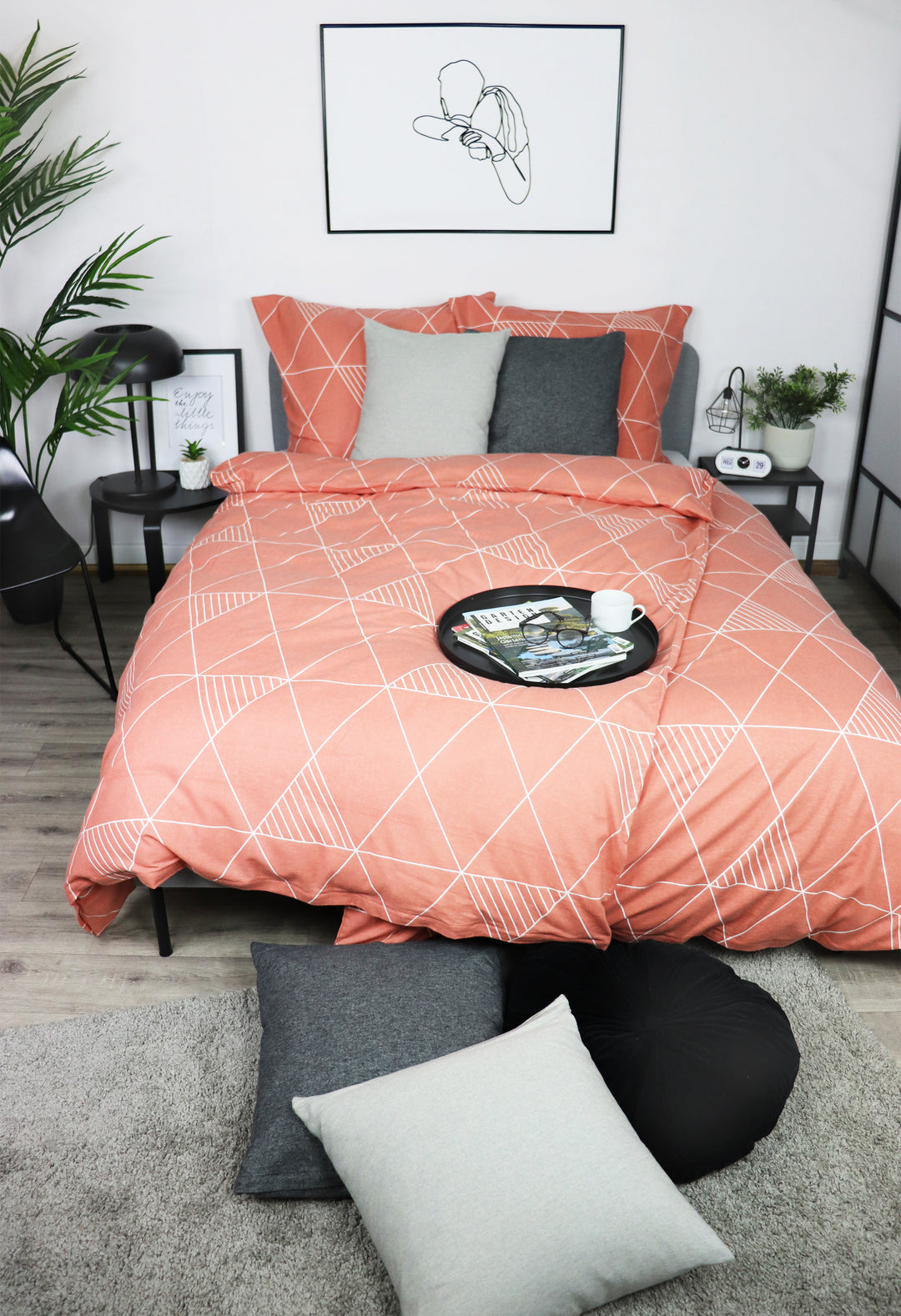 Bettwäsche Flanell - Modern Geometrics - Terrakotta