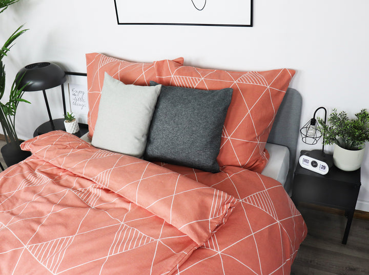 Bettwäsche Flanell - Modern Geometrics - Terrakotta