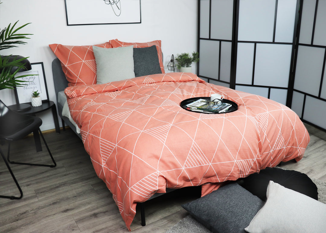 Bettwäsche Flanell - Modern Geometrics - Terrakotta