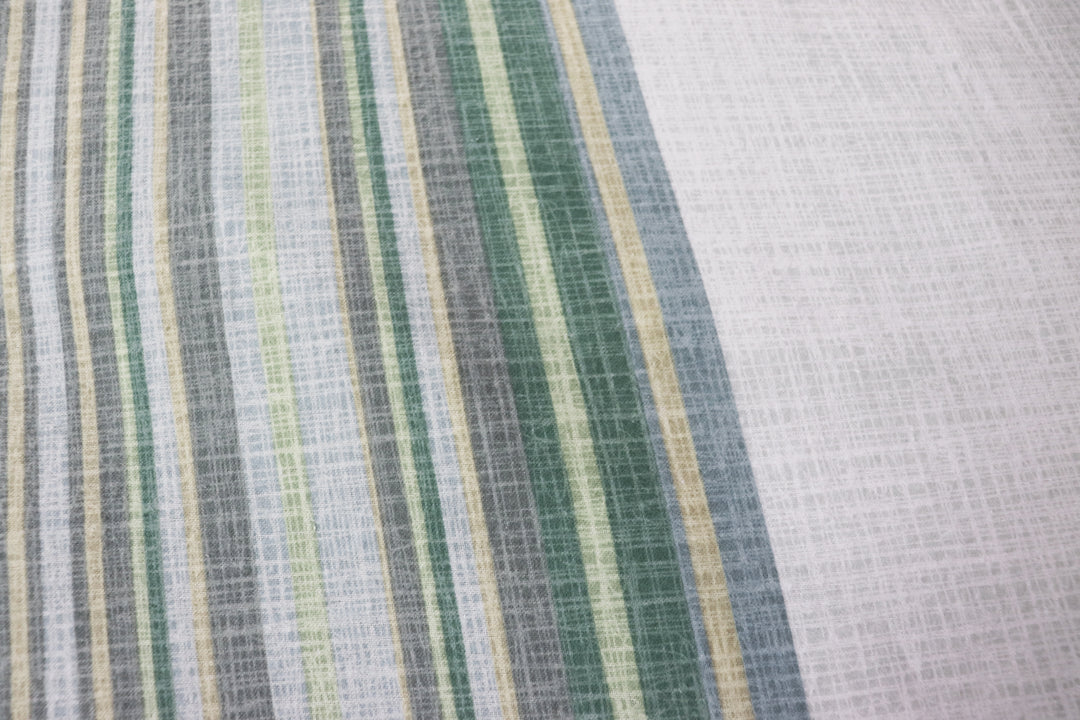 Biber-Bettwäsche "Deep Ocean Stripes" 135x200 cm