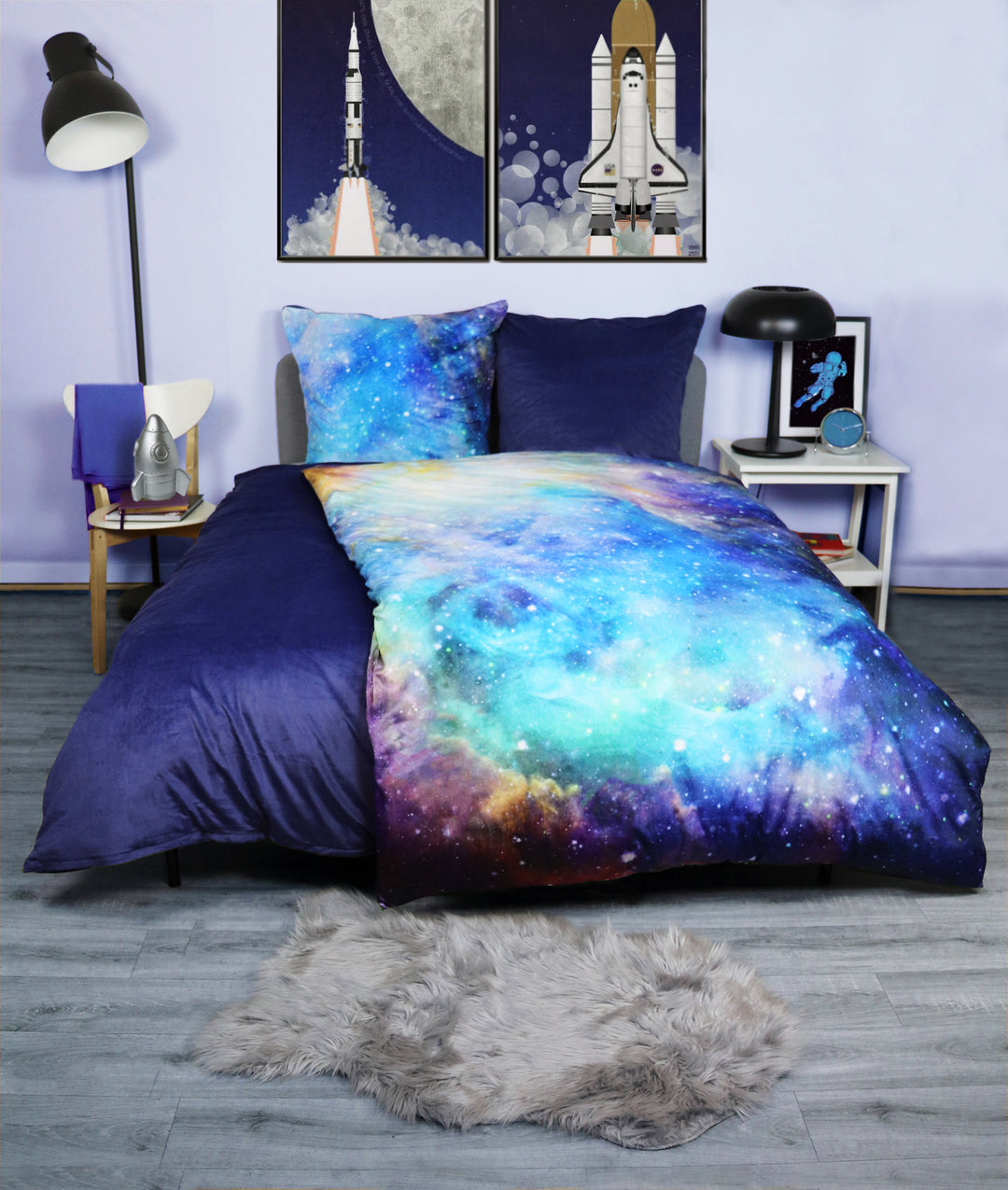 Bettwäsche MicroMink "Galaxy" (135x200cm+ 80x80cm)