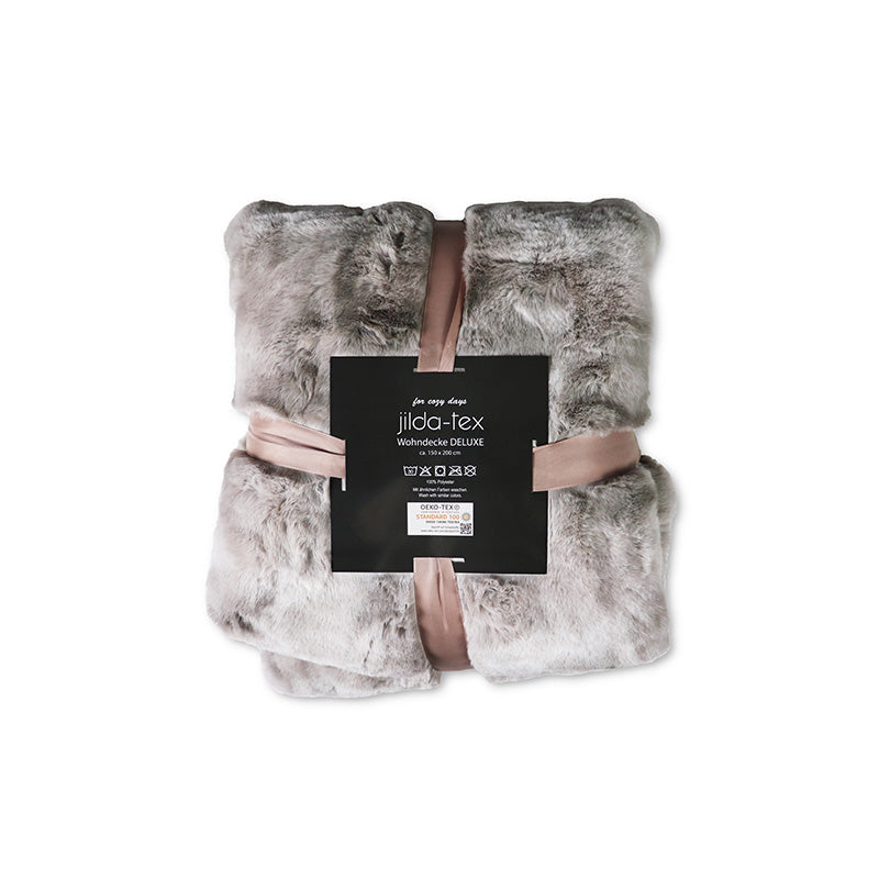 Wohn- Kuscheldecke Felloptik DELUXE
