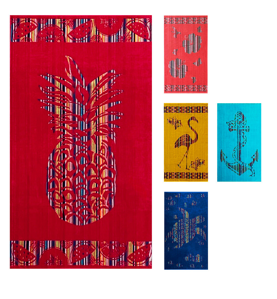 Strandtuch "Red Pineapple"