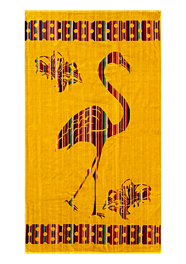 Strandtuch "Yellow Flamingo"