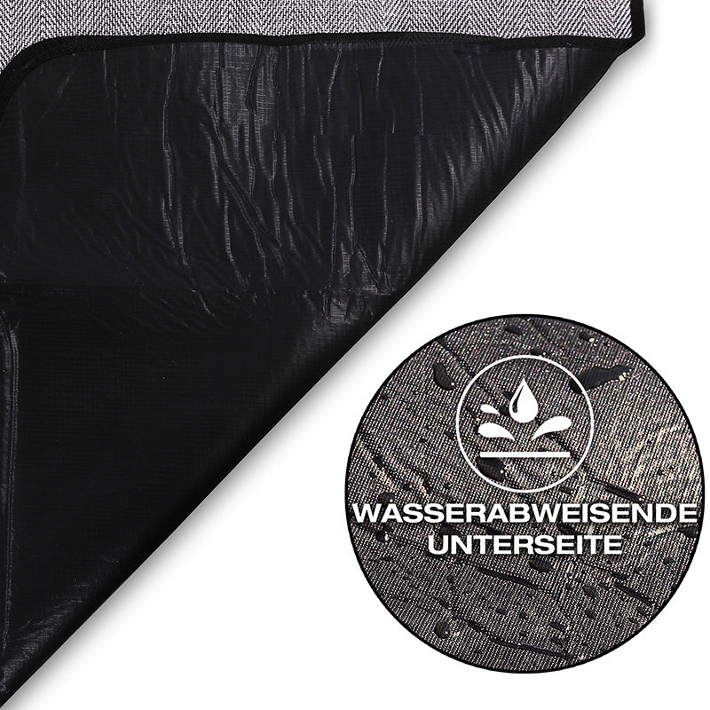 Picknickdecke / Campingdecke XXL Matte 200x200cm "Chillout - anthrazit"