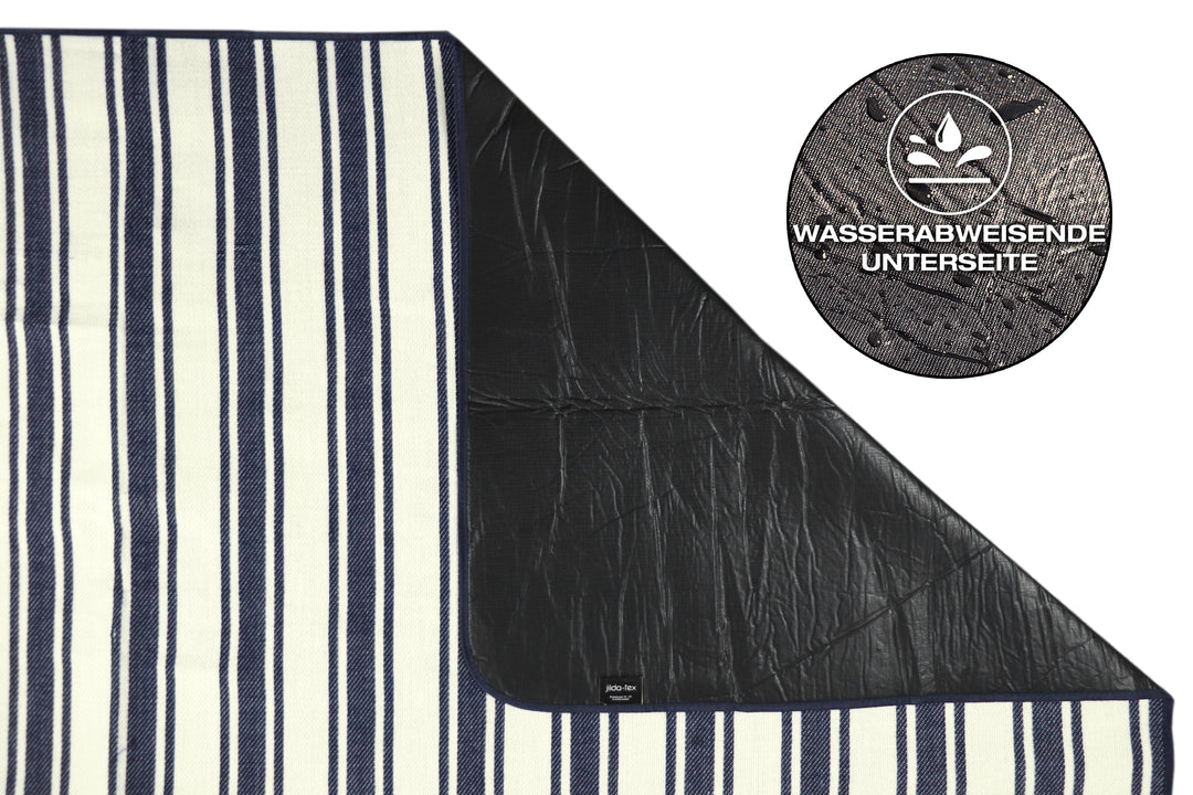 Picknickdecke / Campingdecke XXL Matte 200x200cm "Chillout - blau"
