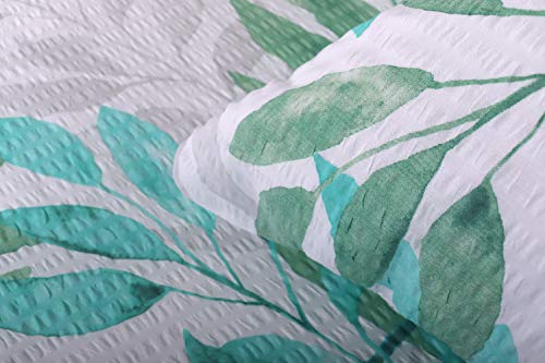 Seersucker-Bettwäsche "Botanic grün" (135x200cm + 80x80cm)