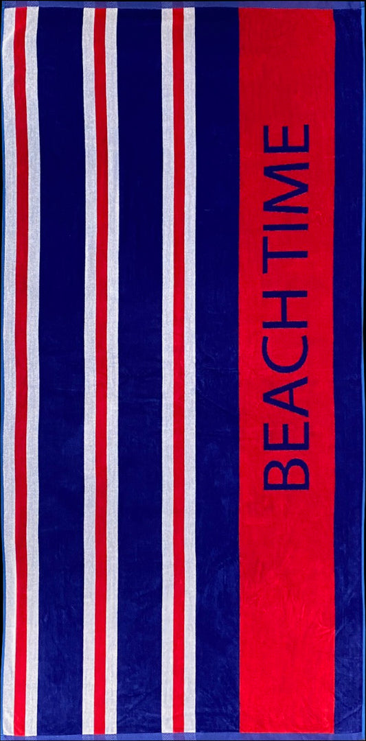 Strandtuch "Beach Stripes red"