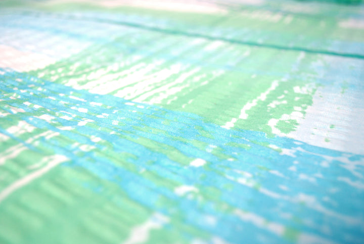 Seersucker-Bettwäsche "Watercolour blue" (135x200cm + 80x80cm)