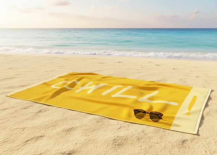 Strandtuch ""Chill Yellow""