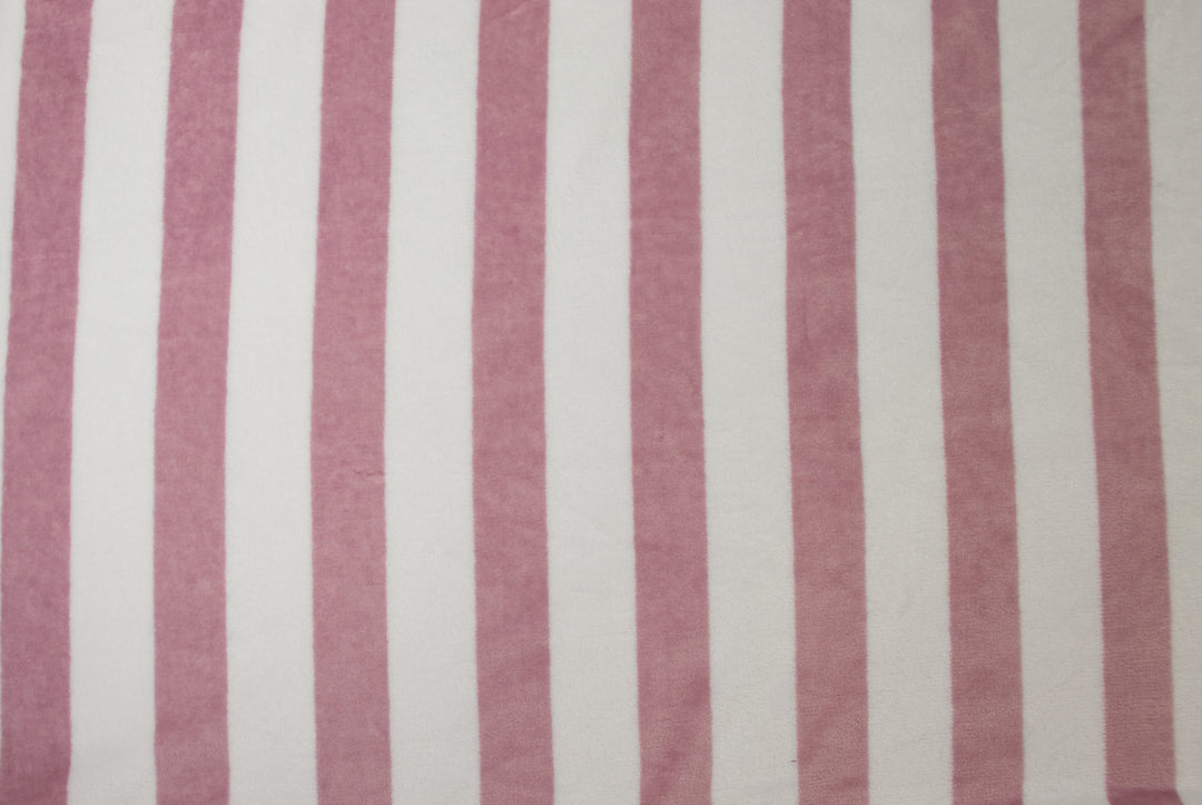 Wohndecke (STOCK) printed pink-white-stripes