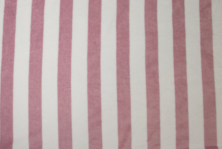 Wohndecke (STOCK) printed pink-white-stripes