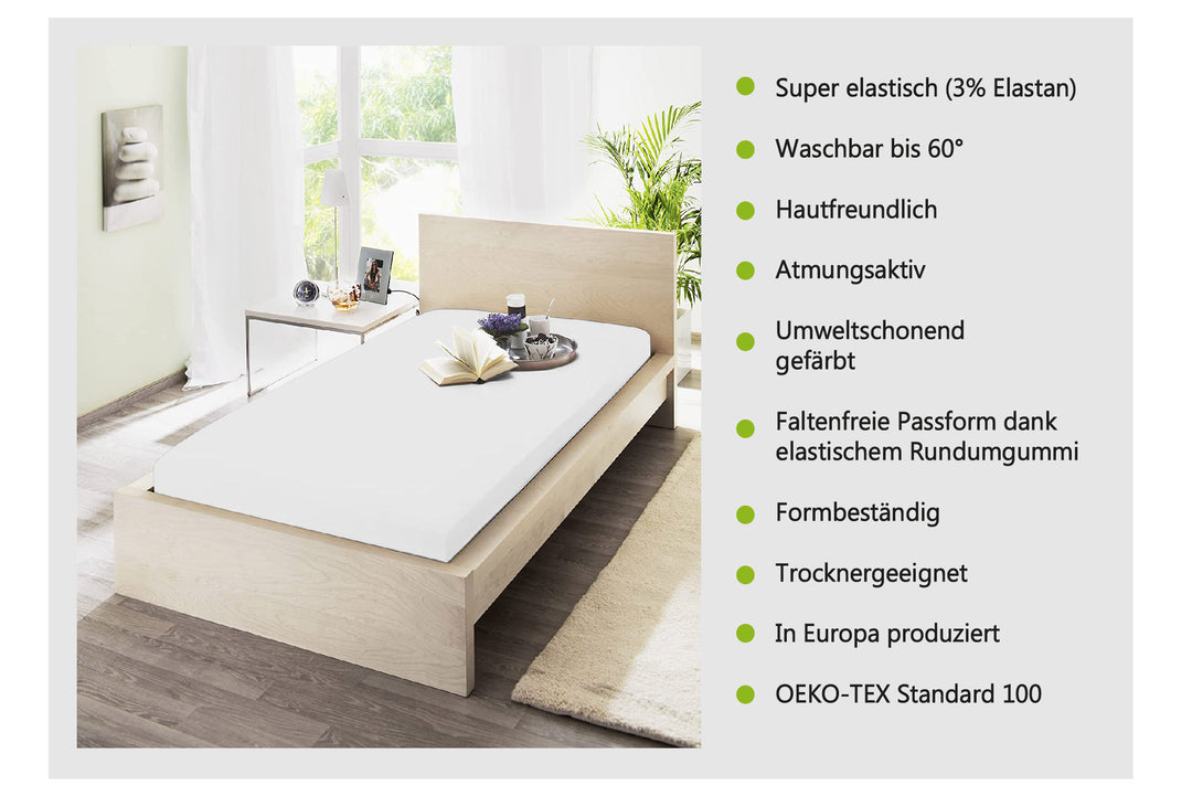 Jersey-Elasthan-Spannbetttücher