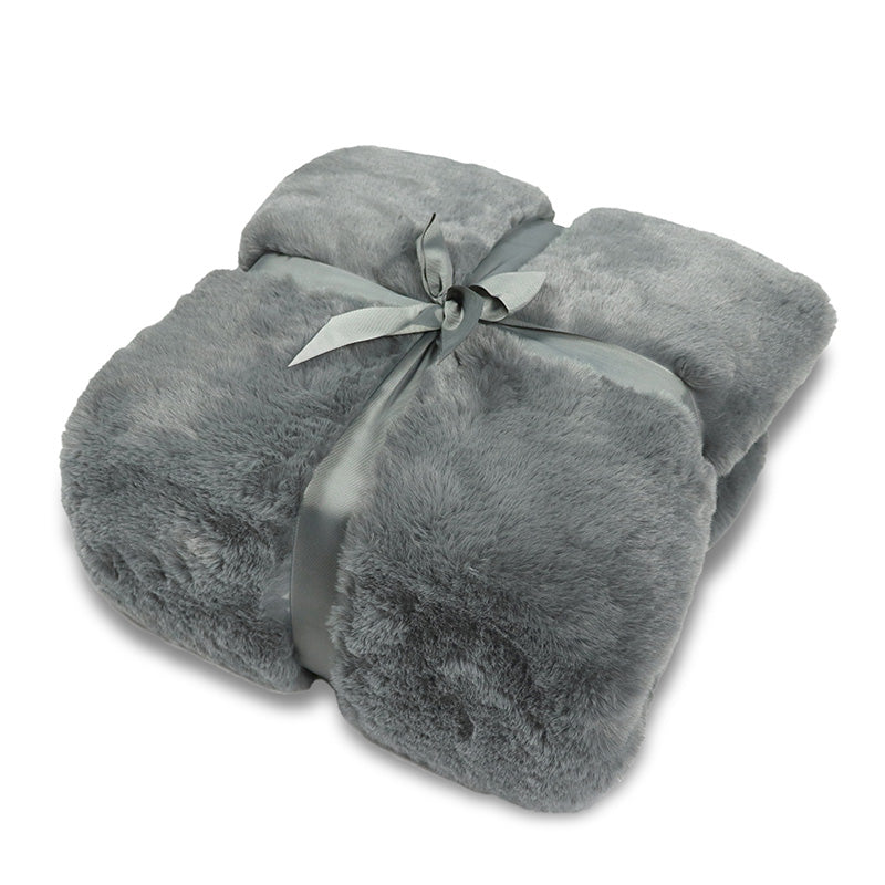 Wohn- Kuscheldecke Felloptik DELUXE