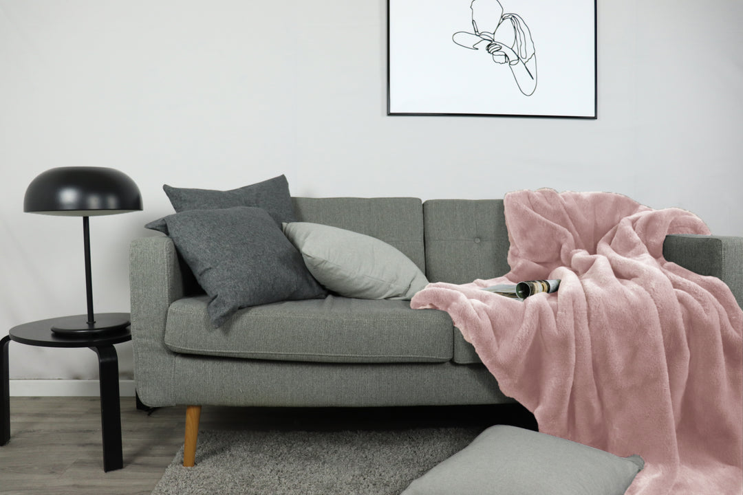 Wohn- Kuscheldecke Felloptik DELUXE