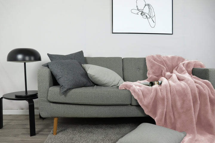 Wohn- Kuscheldecke Felloptik DELUXE