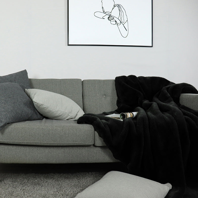 Wohn- Kuscheldecke Felloptik DELUXE