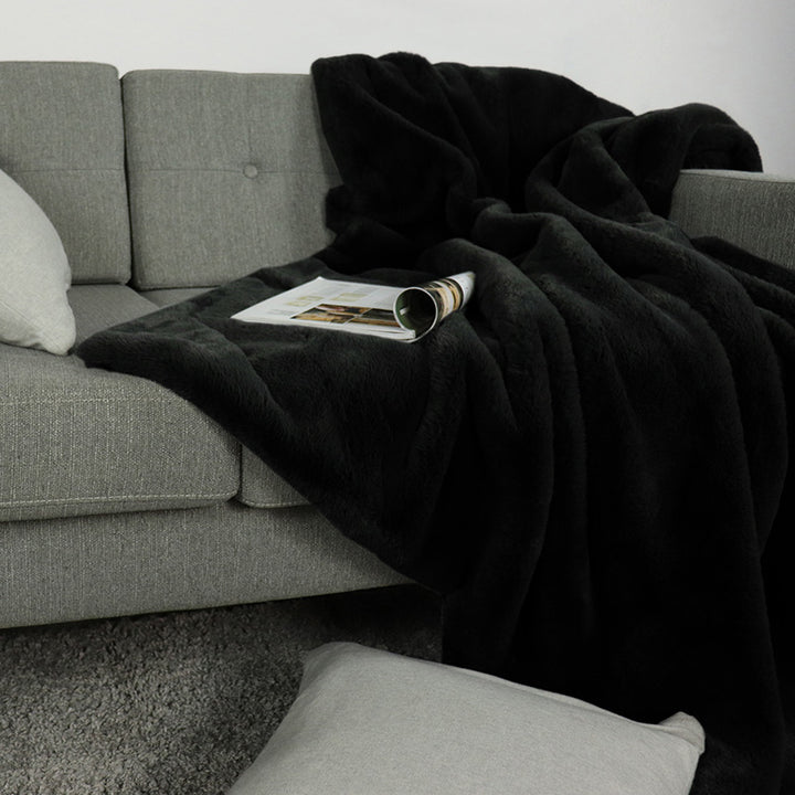 Wohn- Kuscheldecke Felloptik DELUXE