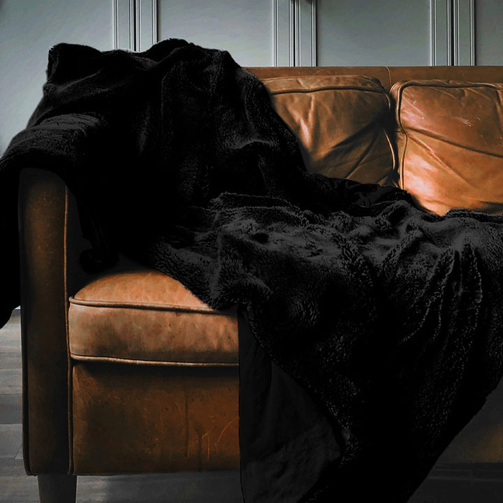 Wohn- Kuscheldecke Felloptik DELUXE