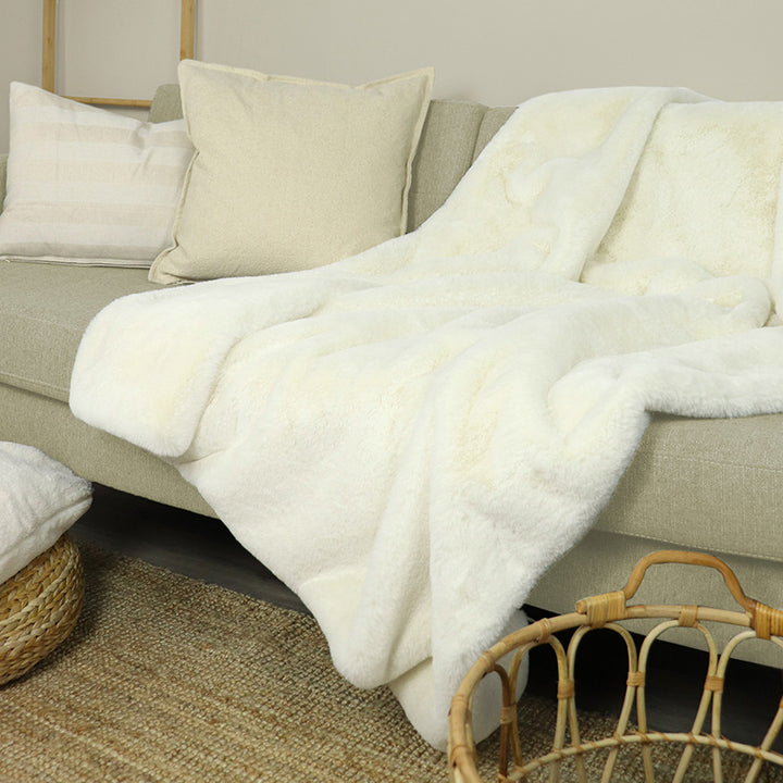 Wohn- Kuscheldecke Felloptik DELUXE