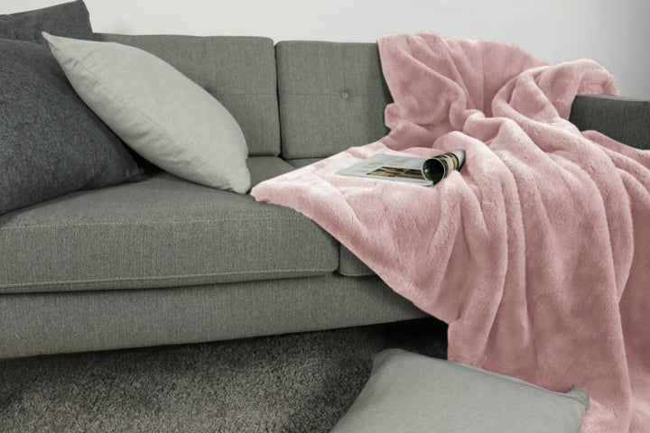 Wohn- Kuscheldecke Felloptik DELUXE